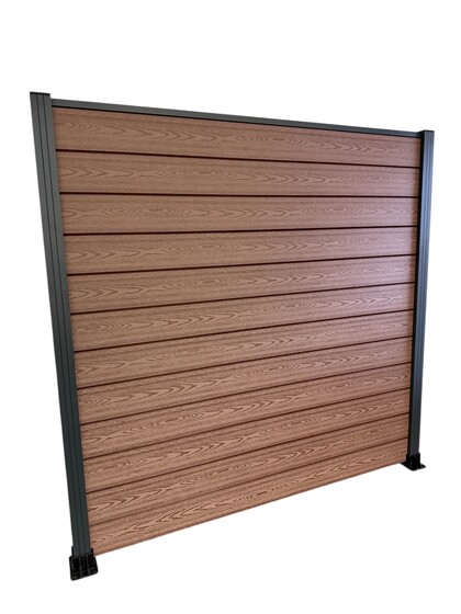 Kompletní WPC plotové pole 185x185cm - mahagon