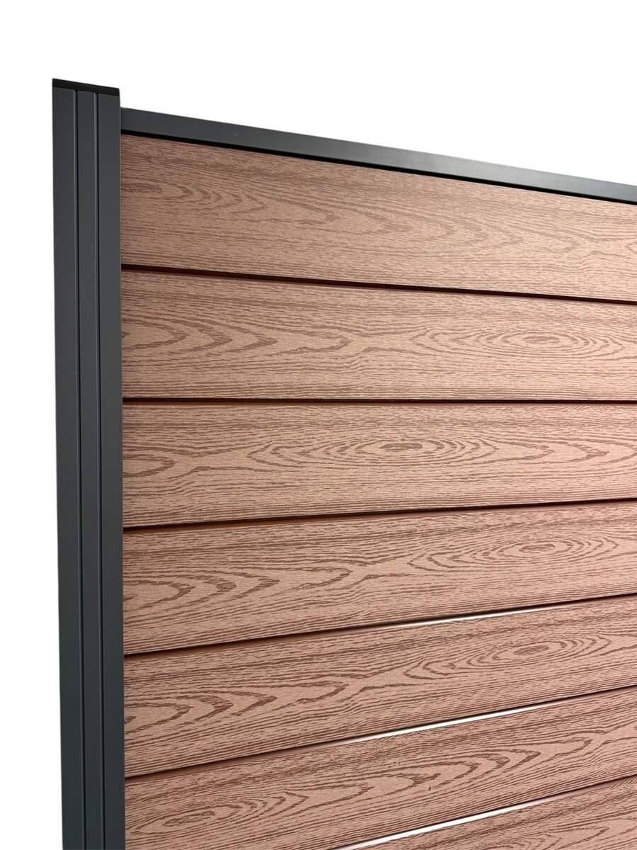 Kompletní WPC plotové pole 185x185cm - mahagon