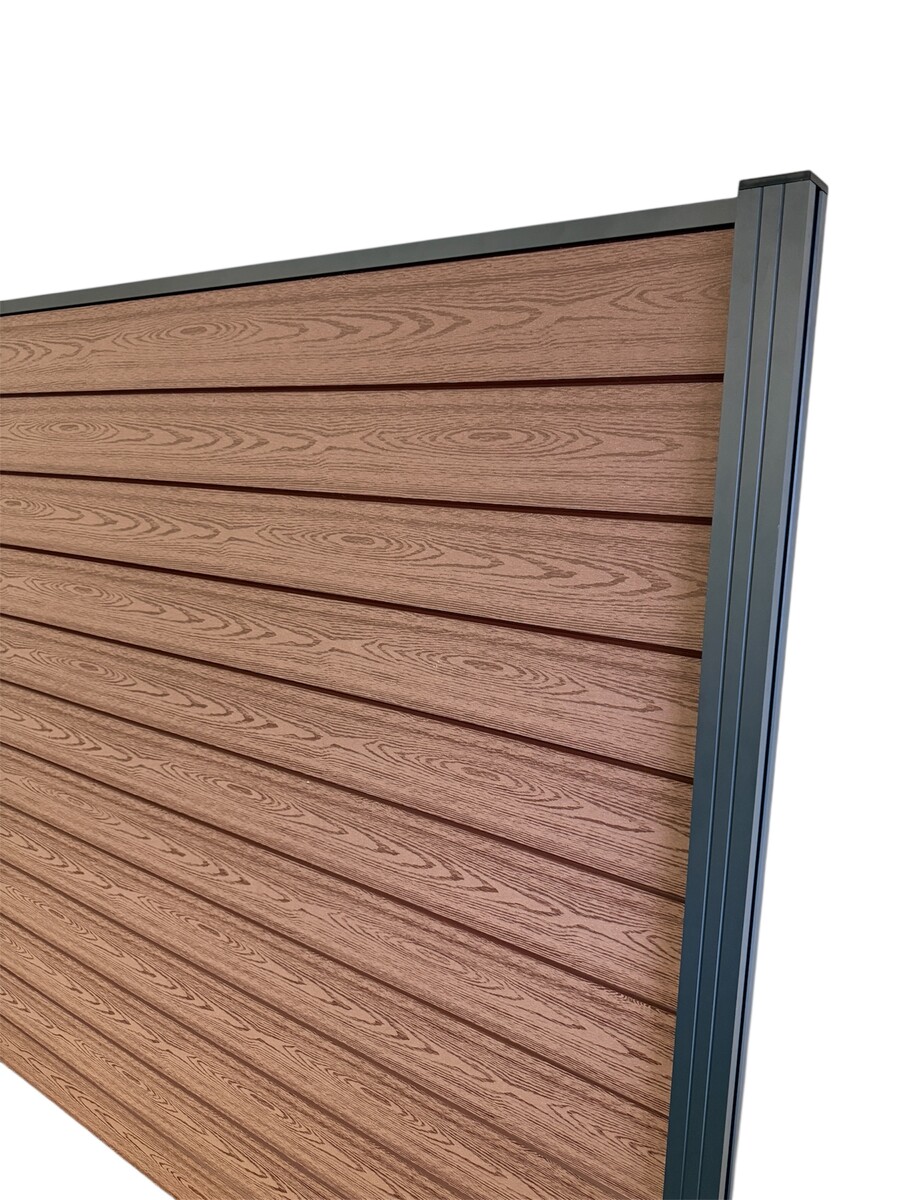 Kompletní WPC plotové pole 185x185cm - mahagon